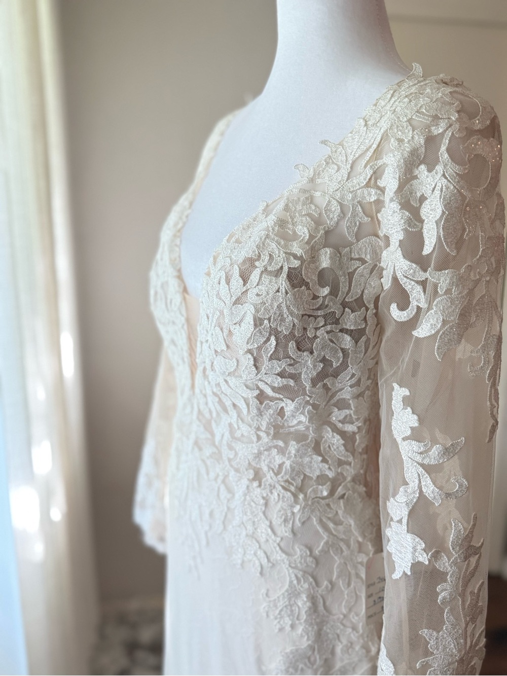 Morilee Doreah Long Sleeve Wedding Dress Style 74039 Size 10 Sample